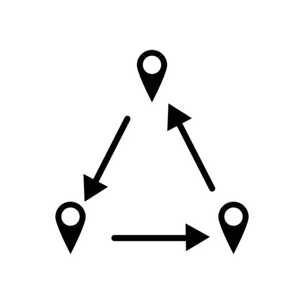 Координатна Іконка Векторний Шаблон Ілюстрація Логотипу — стоковий вектор