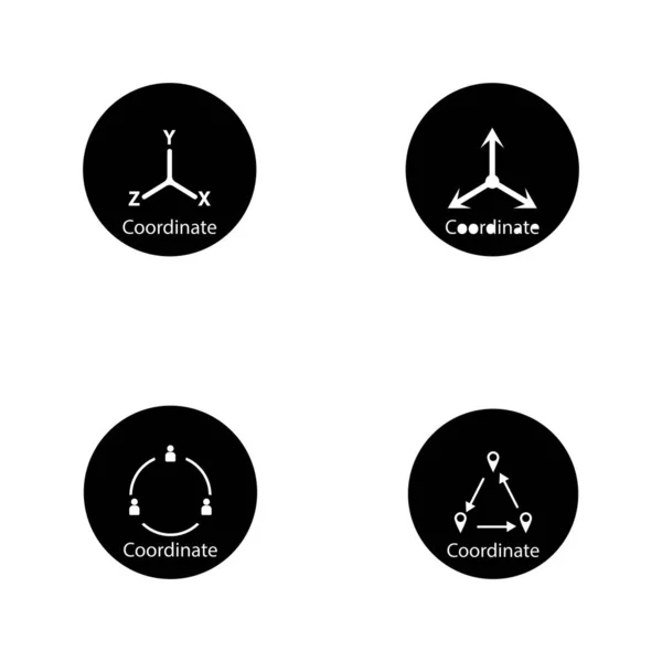 アイコンベクトルテンプレートイラストロゴデザインをコーディネート — ストックベクタ