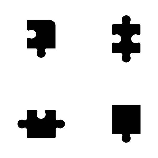 Icona Puzzle Modello Vettoriale Illustrazione Logo Design — Vettoriale Stock