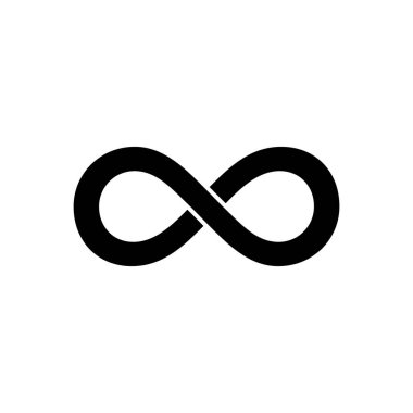 Sonsuzluk simgesi vektör şablonu çizim logosu tasarımı