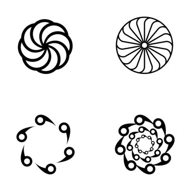 spiral simge vektör şablonu çizim logosu tasarımı