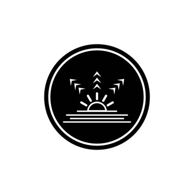 gündoğumu simgesi vektör şablonu logo tasarımı