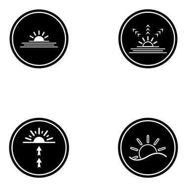 gündoğumu simgesi vektör şablonu logo tasarımı