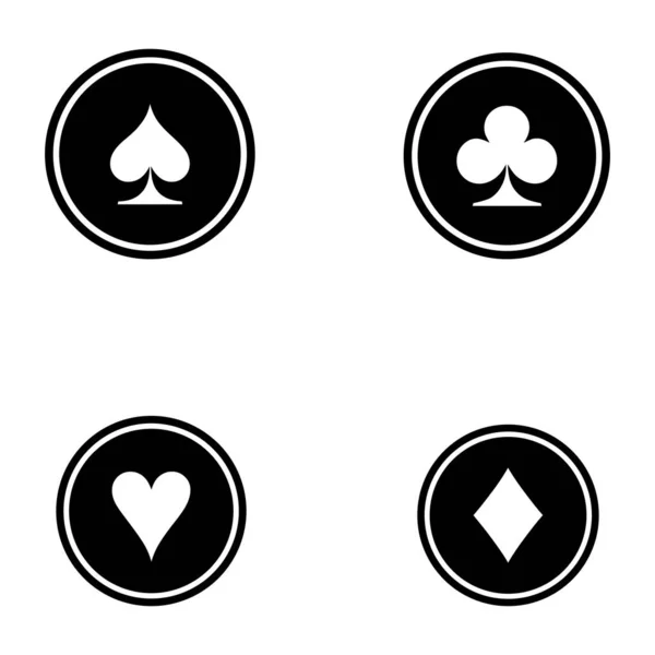 Game Card Icon Vector Template Illustration Logo Design — Stock Vector