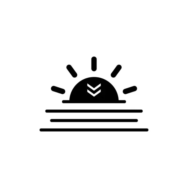 Ikona Zachód Słońca Wektor Szablon Ilustracja Logo Projekt — Wektor stockowy