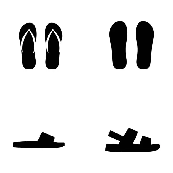 Sandal Ikon Vektor Mall Illustration Logotyp Design — Stock vektor