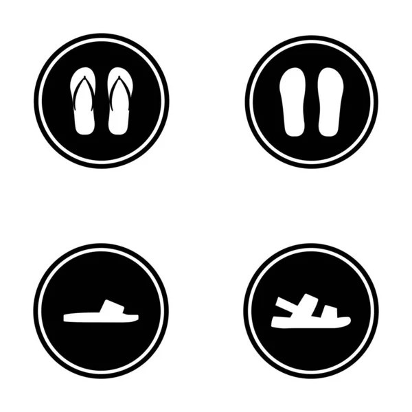 Дизайн Логотипа Вектора Иконки Сандалии — стоковый вектор