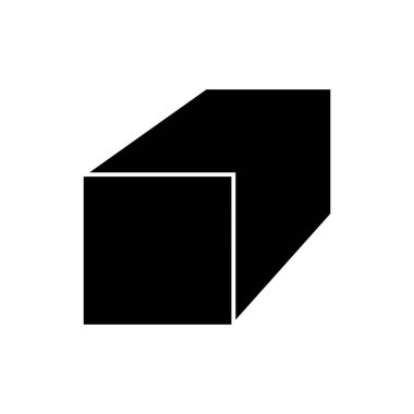 3B kutu simgesi vektör şablonu logo tasarımı