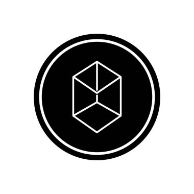 3B kutu simgesi vektör şablonu logo tasarımı