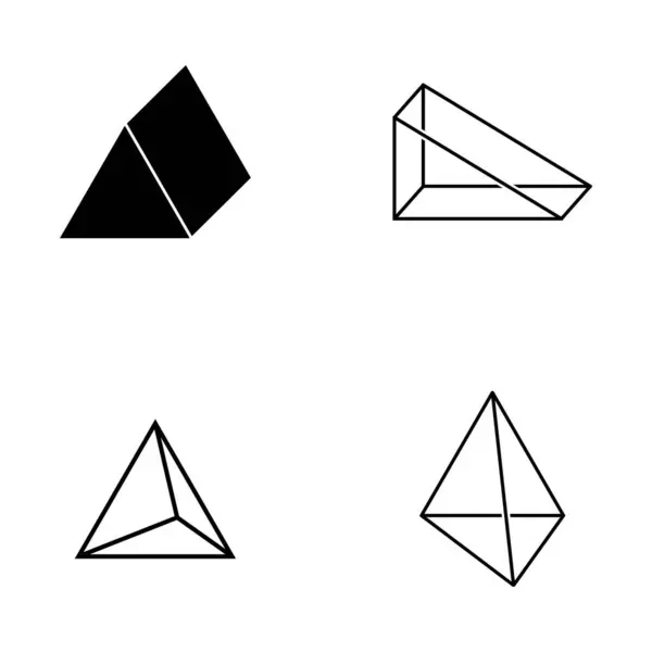 Triángulo Icono Vector Plantilla Ilustración Logo Diseño — Archivo Imágenes Vectoriales