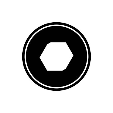 Altıgen 3d simge vektör şablonu çizim logosu tasarımı