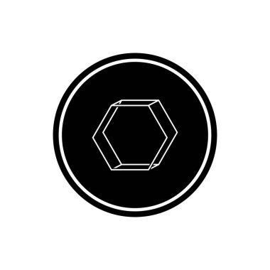 Altıgen 3d simge vektör şablonu çizim logosu tasarımı