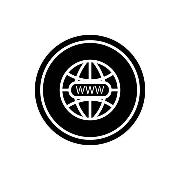 Ikona Internet Wektor Szablon Ilustracja Logo Projekt — Wektor stockowy