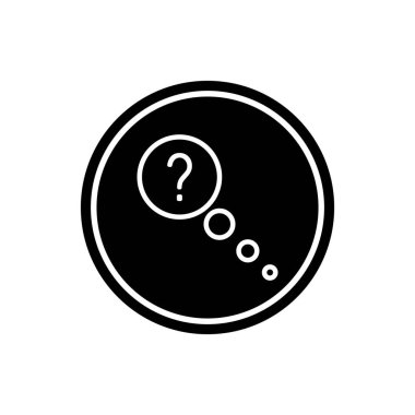 Soru simgesi vektör şablonu çizim logosu tasarımı