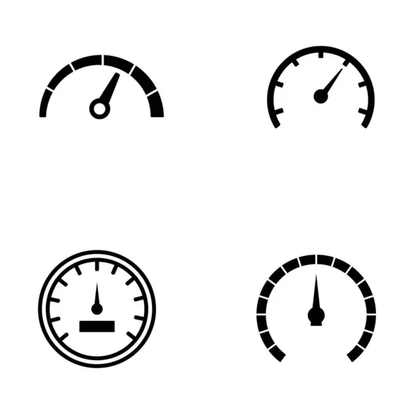 Иконка Вектора Спидометра Искушает Дизайн Логотипа — стоковый вектор