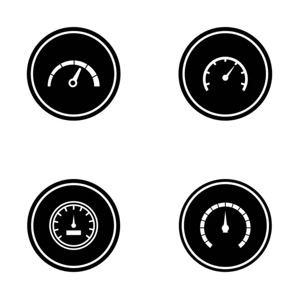 Velocímetro Ícone Vetor Modelo Ilustração Logotipo Design — Vetor de Stock