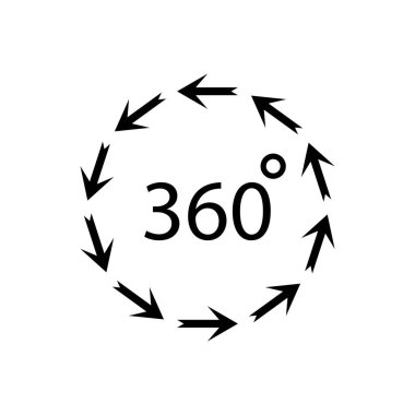 360 derece simge vektör şablon logo tasarımı