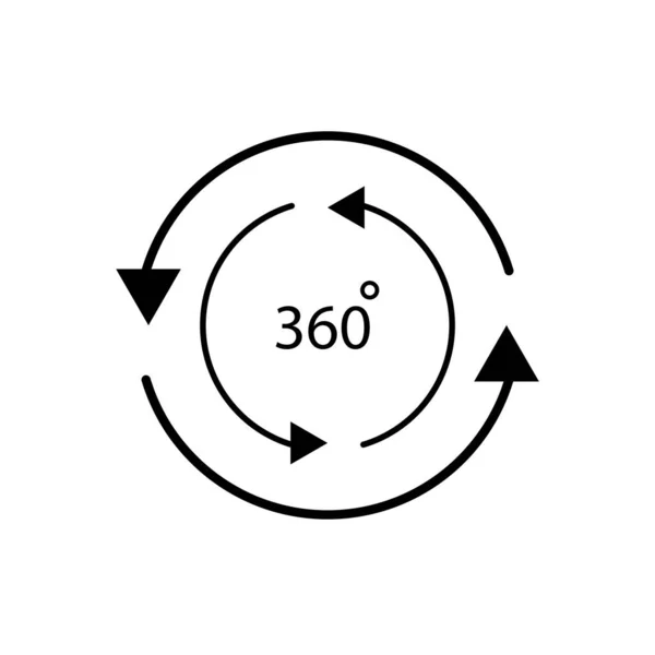 360度アイコンベクトルテンプレートイラストロゴデザイン — ストックベクタ
