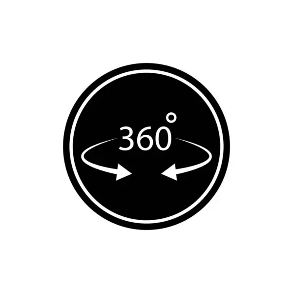 360 Graden Pictogram Vector Template Illustratie Logo Ontwerp — Stockvector