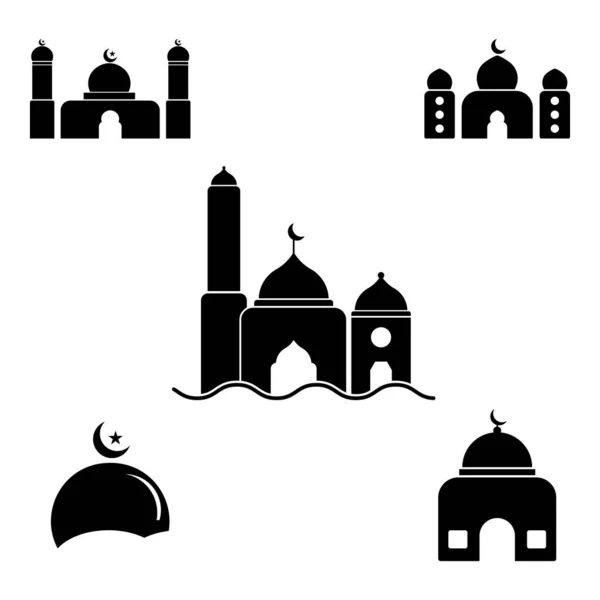 Mosquée Icône Vectoriel Modèle Illustration Logo Conception — Image vectorielle