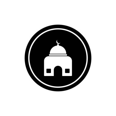 Cami simgesi vektör şablonu çizim logosu tasarımı