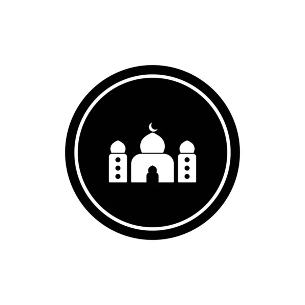 Icono Mezquita Vector Plantilla Ilustración Logo Diseño — Vector de stock