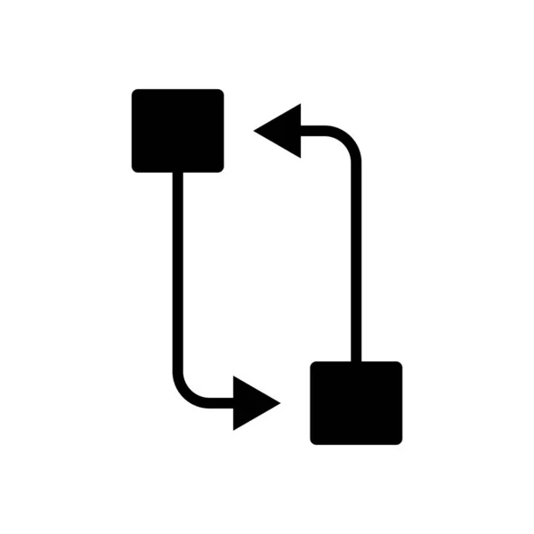 Gestion Processus Icône Vecteur Modèle Illustration Logo Conception — Image vectorielle