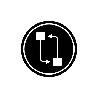 yönetim süreci simgesi vektör şablonu çizim logosu tasarımı