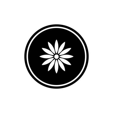 çiçek simgesi vektör şablonu illüstrasyon logo tasarımı