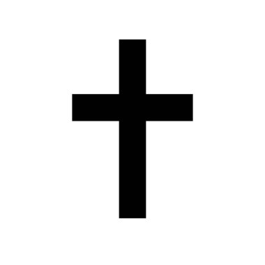 Hristiyan çapraz ikon vektör şablonu çizim logosu tasarımı