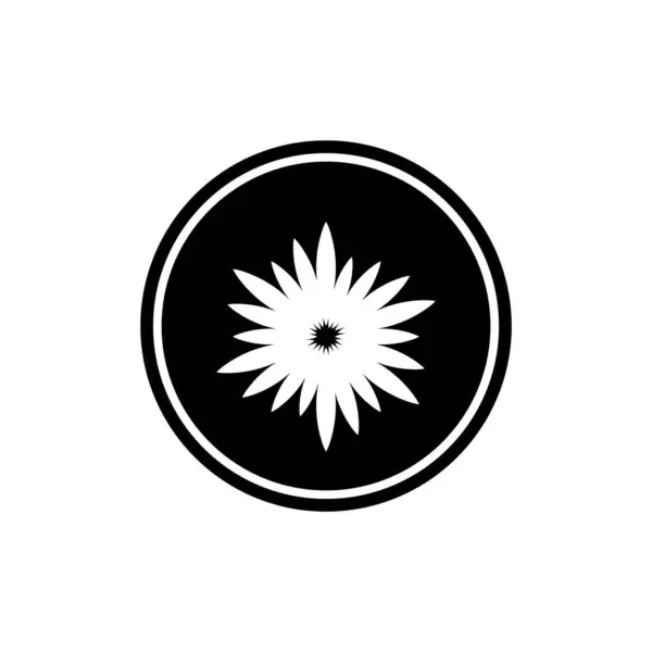 Kwiat Ikona Wektor Szablon Ilustracja Logo Projekt — Wektor stockowy