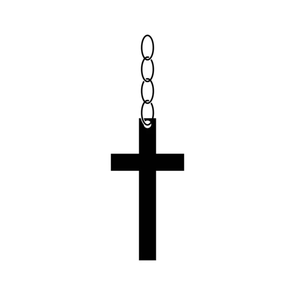 Modèle Vectoriel Icône Croix Chrétienne Illustration Logo Design — Image vectorielle