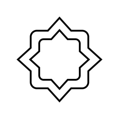 İslami simge vektör şablonu çizim logosu tasarımı