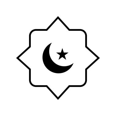 İslami simge vektör şablonu çizim logosu tasarımı