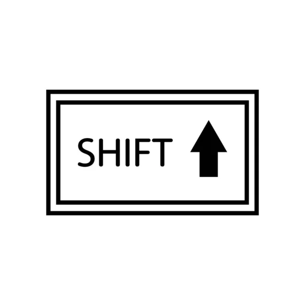 Shift Schlüssel Symbol Vektor Vorlage Illustration Logo Design — Stockvektor