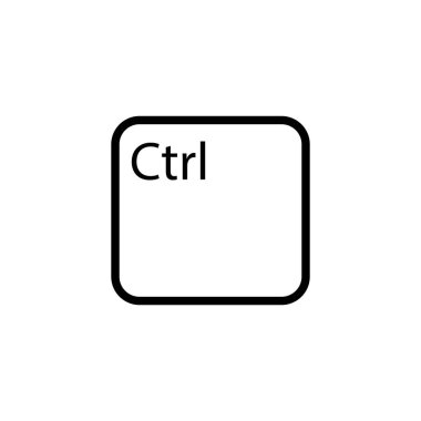 ctrl anahtar ikon vektör şablon çizim logo tasarımı