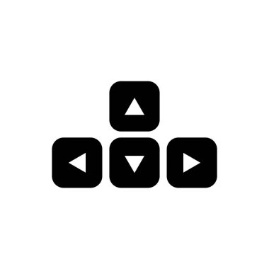 Klavye düğmesi ikon vektör şablon çizim logo tasarımı