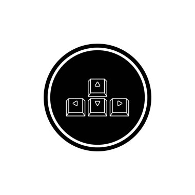Klavye düğmesi ikon vektör şablon çizim logo tasarımı