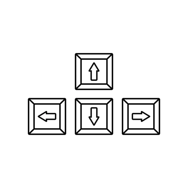 Дизайн Логотипа Иконки Вектора Кнопки Клавиатуры — стоковый вектор