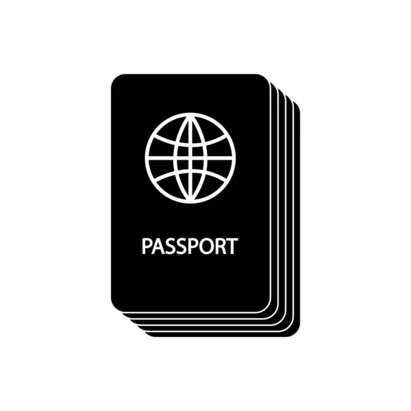 Icono Pasaporte Vector Plantilla Ilustración Logo Diseño — Vector de stock