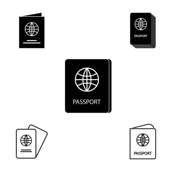 Εικονίδιο Διαβατηρίου Διανυσματικό Πρότυπο Εικονογράφηση Λογότυπο Σχεδιασμός — Διανυσματικό Αρχείο