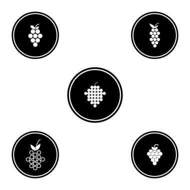 üzüm ikonu vektör şablonu çizim logosu tasarımı