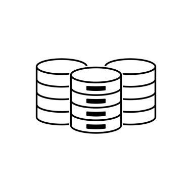 veritabanı simgesi vektör örnekleme logo tasarımı