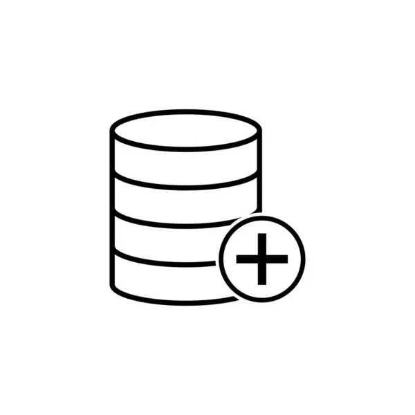 Banco Dados Ícone Vetor Modelo Ilustração Logotipo Design — Vetor de Stock
