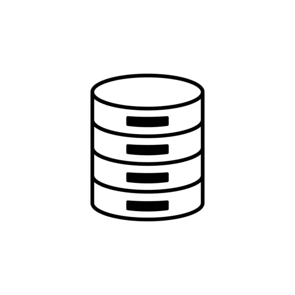 Banco Dados Ícone Vetor Modelo Ilustração Logotipo Design —  Vetores de Stock