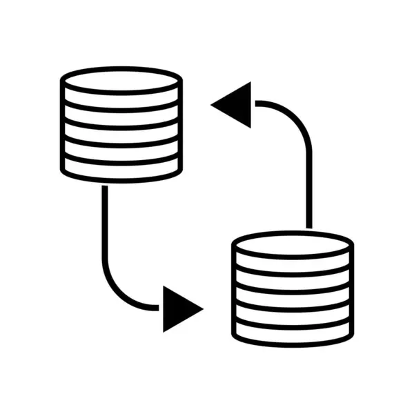 Návrh Loga Vektorové Šablony Databáze — Stockový vektor