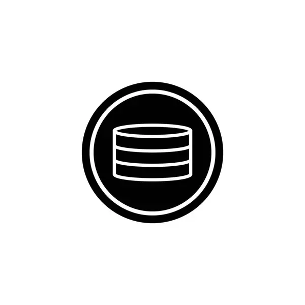Εικονίδιο Βάσης Δεδομένων Διανυσματικό Πρότυπο Εικονογράφηση Λογότυπο — Διανυσματικό Αρχείο