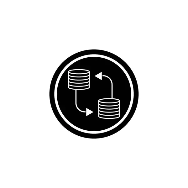 Εικονίδιο Βάσης Δεδομένων Διανυσματικό Πρότυπο Εικονογράφηση Λογότυπο — Διανυσματικό Αρχείο