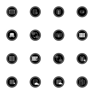 veritabanı simgesi vektör örnekleme logo tasarımı