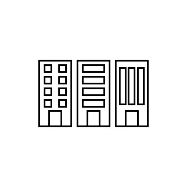 Icône Bâtiment Vectoriel Modèle Illustration Logo Conception — Image vectorielle